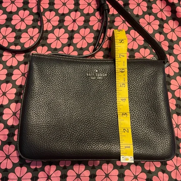 Kate Spade Black Leila Triple Gusset Crossbody 😍 - Picture 9 of 16
